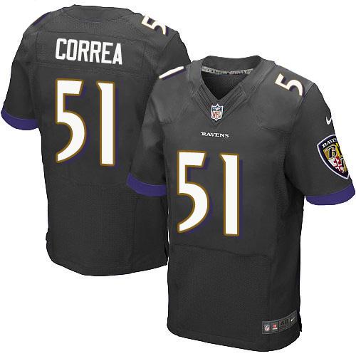 Nike Ravens #51 Kamalei Correa Black Alternate Men's Stitched NFL New Elite Jersey